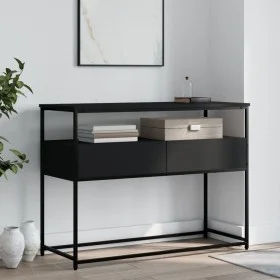 Mesa consola madera de ingeniería negra 100x40x75 cm de , Mesas auxiliares - Ref: Foro24-834150, Precio: 72,43 €, Descuento: %