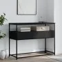 Mesa consola madera de ingeniería negra 100x40x75 cm de , Mesas auxiliares - Ref: Foro24-834150, Precio: 72,43 €, Descuento: %