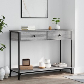 Mesa consola madera de ingeniería gris Sonoma 100x34,5x75 cm de , Mesas auxiliares - Ref: Foro24-834173, Precio: 74,63 €, Des...