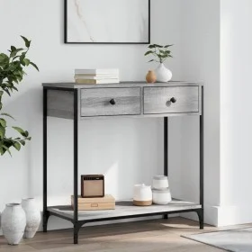 Mesa consola madera de ingeniería gris Sonoma 75x34,5x75 cm de , Mesas auxiliares - Ref: Foro24-834178, Precio: 57,39 €, Desc...