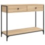 Mesa consola madera de ingeniería roble Sonoma 100x34,5x75 cm de , Mesas auxiliares - Ref: Foro24-834171, Precio: 80,44 €, De...