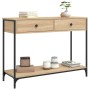 Mesa consola madera de ingeniería roble Sonoma 100x34,5x75 cm de , Mesas auxiliares - Ref: Foro24-834171, Precio: 80,44 €, De...