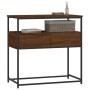 Mesa consola madera de ingeniería marrón roble 75x40x75 cm de , Mesas auxiliares - Ref: Foro24-834159, Precio: 55,74 €, Descu...