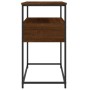 Mesa consola madera de ingeniería marrón roble 75x40x75 cm de , Mesas auxiliares - Ref: Foro24-834159, Precio: 55,74 €, Descu...