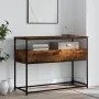 Mesa consola madera de ingeniería roble ahumado 100x40x75 cm de , Mesas auxiliares - Ref: Foro24-834152, Precio: 67,03 €, Des...