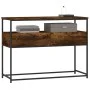 Smoked oak engineered wood console table 100x40x75 cm by , Side tables - Ref: Foro24-834152, Price: 67,03 €, Discount: %