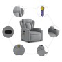Sillón de masaje reclinable de pie de tela gris claro en Sillones | Comprar online en Foru.es