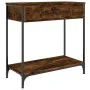 Mesa consola madera de ingeniería roble ahumado 75x34,5x75 cm de , Mesas auxiliares - Ref: Foro24-834167, Precio: 55,72 €, De...