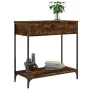 Mesa consola madera de ingeniería roble ahumado 75x34,5x75 cm de , Mesas auxiliares - Ref: Foro24-834167, Precio: 55,72 €, De...