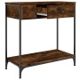 Mesa consola madera de ingeniería roble ahumado 75x34,5x75 cm de , Mesas auxiliares - Ref: Foro24-834167, Precio: 56,52 €, De...