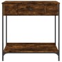 Mesa consola madera de ingeniería roble ahumado 75x34,5x75 cm de , Mesas auxiliares - Ref: Foro24-834167, Precio: 56,52 €, De...