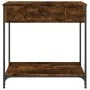 Smoked oak engineered wood console table 75x34.5x75 cm by , Side tables - Ref: Foro24-834167, Price: 55,72 €, Discount: %
