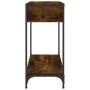 Smoked oak engineered wood console table 75x34.5x75 cm by , Side tables - Ref: Foro24-834167, Price: 55,72 €, Discount: %