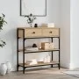 Mesa consola madera de ingeniería roble Sonoma 72,5x25x75 cm de , Mesas auxiliares - Ref: Foro24-834186, Precio: 92,03 €, Des...