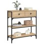 Mesa consola madera de ingeniería roble Sonoma 72,5x25x75 cm de , Mesas auxiliares - Ref: Foro24-834186, Precio: 86,36 €, Des...