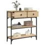Mesa consola madera de ingeniería roble Sonoma 72,5x25x75 cm de , Mesas auxiliares - Ref: Foro24-834186, Precio: 92,03 €, Des...