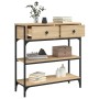 Mesa consola madera de ingeniería roble Sonoma 72,5x25x75 cm de , Mesas auxiliares - Ref: Foro24-834186, Precio: 86,36 €, Des...