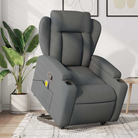 Silla de masaje reclinable de pie de tela gris oscuro en Sillones | Comprar online en Foru.es