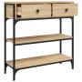 Mesa consola madera de ingeniería roble Sonoma 72,5x25x75 cm de , Mesas auxiliares - Ref: Foro24-834186, Precio: 86,36 €, Des...