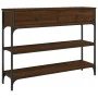 Mesa consola madera de ingeniería marrón roble 100x25x75 cm de , Mesas auxiliares - Ref: Foro24-834184, Precio: 84,77 €, Desc...
