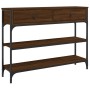 Mesa consola madera de ingeniería marrón roble 100x25x75 cm de , Mesas auxiliares - Ref: Foro24-834184, Precio: 86,18 €, Desc...