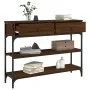 Oak brown engineered wood console table 100x25x75 cm by , Side tables - Ref: Foro24-834184, Price: 84,77 €, Discount: %