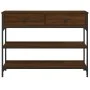 Mesa consola madera de ingeniería marrón roble 100x25x75 cm de , Mesas auxiliares - Ref: Foro24-834184, Precio: 84,77 €, Desc...