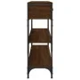 Mesa consola madera de ingeniería marrón roble 100x25x75 cm de , Mesas auxiliares - Ref: Foro24-834184, Precio: 84,77 €, Desc...
