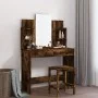Dressing table with smoked oak mirror 96x39x142 cm by , Bedroom Dressers - Ref: Foro24-837579, Price: 68,59 €, Discount: %