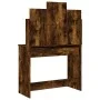 Dressing table with smoked oak mirror 96x39x142 cm by , Bedroom Dressers - Ref: Foro24-837579, Price: 68,59 €, Discount: %