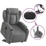 Silla de masaje reclinable de pie de tela gris oscuro en Sillones | Comprar online en Foru.es