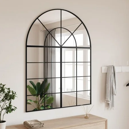 Espejo de pared arco de hierro negro 100x130 cm de , Espejos - Ref: Foro24-3200613, Precio: 188,54 €, Descuento: %