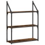 Estantería pared madera ingeniería roble ahumado 60x21x78,5 cm de , Estantes y estanterías - Ref: Foro24-835451, Precio: 38,9...