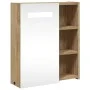 Mueble de baño con espejo y luz LED roble 45x13x52 cm de , Tocadores de baño - Ref: Foro24-357968, Precio: 76,82 €, Descuento: %