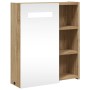 Mueble de baño con espejo y luz LED roble 45x13x52 cm de , Tocadores de baño - Ref: Foro24-357968, Precio: 83,84 €, Descuento: %