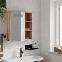 Mueble de baño con espejo y luz LED roble 45x13x52 cm de , Tocadores de baño - Ref: Foro24-357968, Precio: 76,82 €, Descuento: %