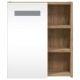 Mueble de baño con espejo y luz LED roble 45x13x52 cm de , Tocadores de baño - Ref: Foro24-357968, Precio: 83,84 €, Descuento: %