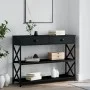 Mesa consola madera de ingeniería negra 100x28x75 cm de , Mesas auxiliares - Ref: Foro24-834190, Precio: 81,24 €, Descuento: %