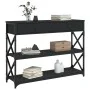 Mesa consola madera de ingeniería negra 100x28x75 cm de , Mesas auxiliares - Ref: Foro24-834190, Precio: 81,24 €, Descuento: %