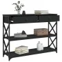Black engineered wood console table 100x28x75 cm by , Side tables - Ref: Foro24-834190, Price: 81,24 €, Discount: %