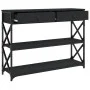 Mesa consola madera de ingeniería negra 100x28x75 cm de , Mesas auxiliares - Ref: Foro24-834190, Precio: 81,24 €, Descuento: %