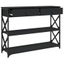Mesa consola madera de ingeniería negra 100x28x75 cm de , Mesas auxiliares - Ref: Foro24-834190, Precio: 82,21 €, Descuento: %
