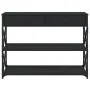 Mesa consola madera de ingeniería negra 100x28x75 cm de , Mesas auxiliares - Ref: Foro24-834190, Precio: 81,24 €, Descuento: %
