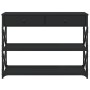 Mesa consola madera de ingeniería negra 100x28x75 cm de , Mesas auxiliares - Ref: Foro24-834190, Precio: 82,21 €, Descuento: %