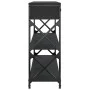 Mesa consola madera de ingeniería negra 100x28x75 cm de , Mesas auxiliares - Ref: Foro24-834190, Precio: 81,24 €, Descuento: %