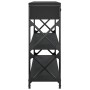 Mesa consola madera de ingeniería negra 100x28x75 cm de , Mesas auxiliares - Ref: Foro24-834190, Precio: 82,21 €, Descuento: %