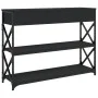 Mesa consola madera de ingeniería negra 100x28x75 cm de , Mesas auxiliares - Ref: Foro24-834190, Precio: 81,24 €, Descuento: %