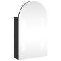 Mueble de baño con espejo arqueado y luz LED negro 42x13x70 cm de , Tocadores de baño - Ref: Foro24-357975, Precio: 107,40 €,...