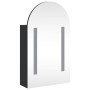 Mueble de baño con espejo arqueado y luz LED negro 42x13x70 cm de , Tocadores de baño - Ref: Foro24-357975, Precio: 107,40 €,...