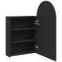 Mueble de baño con espejo arqueado y luz LED negro 42x13x70 cm de , Tocadores de baño - Ref: Foro24-357975, Precio: 107,40 €,...